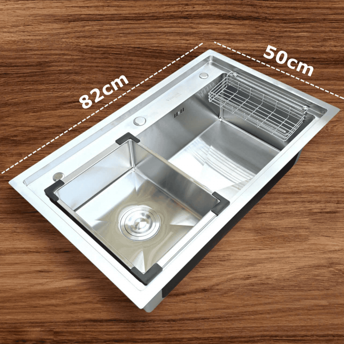 Chậu rửa bát inox 1 hố cao cấp Vinasink 1H8250